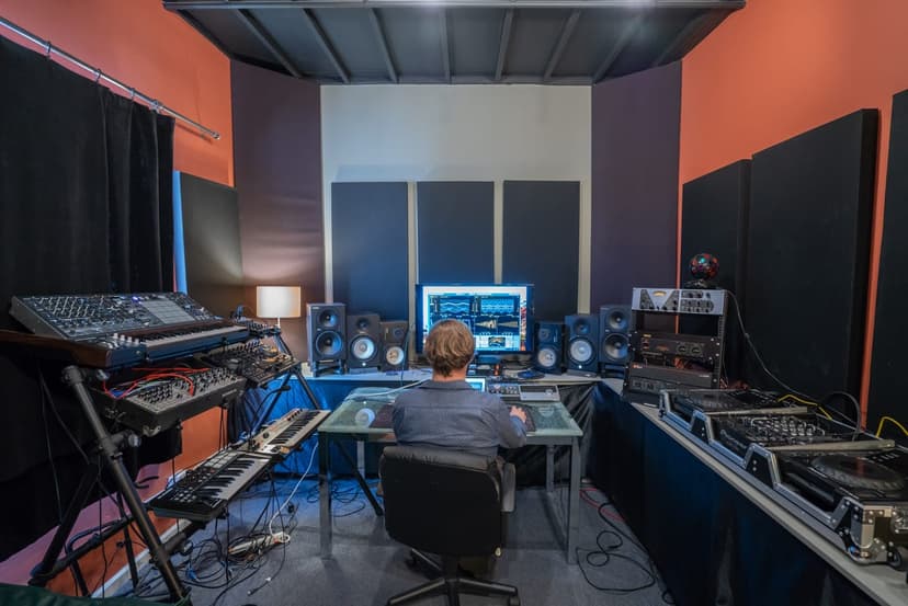 In a studio